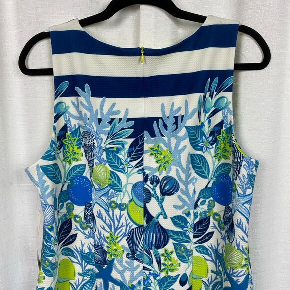 Eliza J Blue Tropical Floral Sheath Dress Sz.14 NWT - Picture 8 of 12